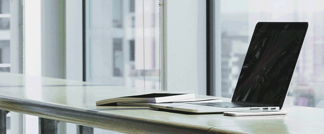 laptop on desk