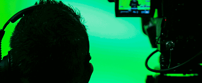 tv studio green screen