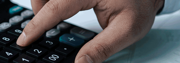 calculator on desk